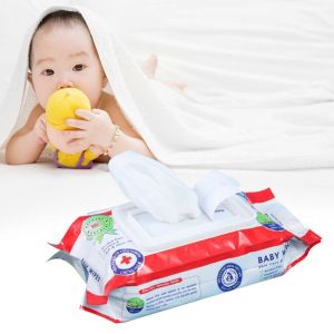 Gói khăn ướt baby wipes 80gr an toàn cho da bé (không hương không hóa chất)
