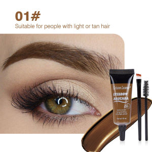 Waterproof Eyebrow Liquid Tint/24H Non-Smudge Eyebrow Tint/Easy Application Long-Lasting Eyebrow Gel/Natural Filling & Shaping/Soft Brush Tip