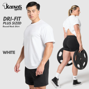 Kanvas Dri fit Tshirt for Men & Women Plus Size Active Gym Clothes Mens T-shirts Tops Compression Shirt Plain Jersey