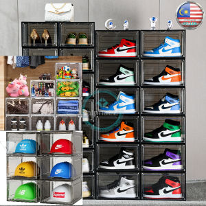 Shoe Personal items Hat Stackable Organizer Storage Box Upgrade Harder Solid Hat Storage Cap Organizer with Magnetic Door