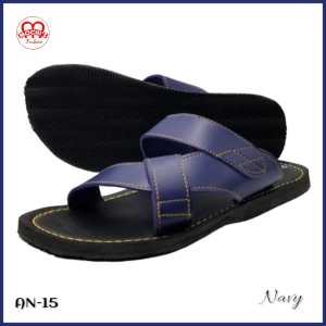 Marikina Mens AN-15 heavy quality non-slip and comfortable leatherette casual Flipflops (Double-Stitched Edges)