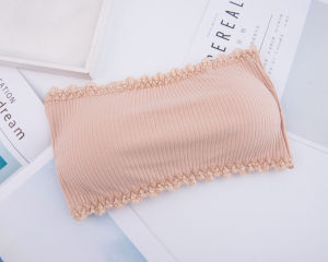 clu Teens Bra For Girl Kids bralette tops Chest-wrapped pure cotton strapless tube top with chest pad girls underwear ulc