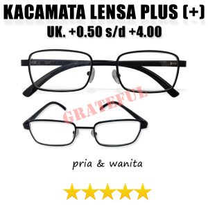Kacamata Untuk Orangtua Ibu Bapak Yang Rabu Dekat Ready Ukuran +0.50 sampai +4.00 Bingkai Besi Ringan Kokoh Ada Bantalan Di Hidung - DI OBRAL MURAH