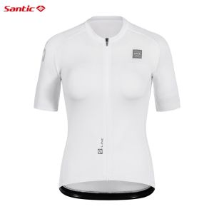 Santic Nữ Đi Xe Đạp Áo Mùa Hè Thoáng Khí Nữ Tay Ngắn Xe Đạp Đường Bộ Áo Chuyên Nghiệp Xe Đạp MTB Hàng Đầu