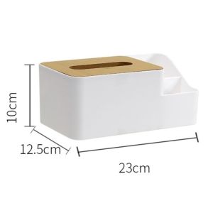 NEXTYOO Japanese Style Tissue Box Multi-Function Wooden Cover Paper Box  Washable Tissue Holder Table Decoration