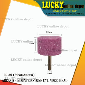 ABRASIVE MOUNTED POLISHING STONE CYLINDER HEAD