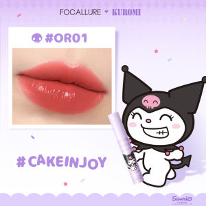 Focallure X Sanrio Sensational Shiny Matte Lip Tint Lipstick Nature Glossy Non-sticky High pigment Moisture Non-clumping #CakeInJoy