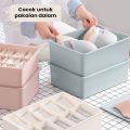 Mainland Underwear Storage Box Kotak Penyimpanan Pakaian Dalam Kaos Kaki Organizer Lemari Serbaguna Storage Box Sekat HSB181. 