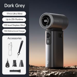 JISULIFE Handheld Fan Ultra2 9000mAh Longlasting Mini Fan 5 in 1 Fans with 100 Speeds Flashlight Power bank Air Pump for Outdoor Camping