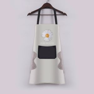 Sleeveless Waterproof Kitchen Chef BBQ Cooking Baking Apron Hanging Neck and Wiping Hands Apron Oxford厨房牛津防水挂脖擦手围裙 [E26]