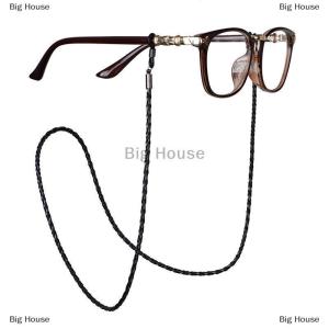[COD] Big House Thick Twist Sunglasses Leather Rope Chain Eyewear Braided Glasses Lanyard Strap Outdoor Non-slip Eyeglass Accessories