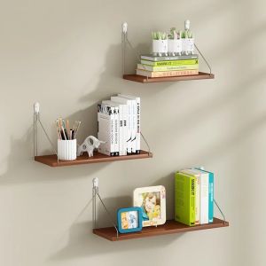 3 pcs Wood Wall Shelf Floating Shelves Home storage to save space Wall Decoration Wall-mounted bookshelf
