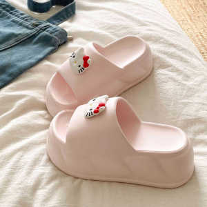 [Free Shipping] Summer Korean-Style Minimalist Slip-On Sandals EVA Thick-Soled Indoor/Outdoor Fashion New Design For Women Height-Enhancing