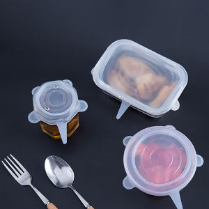 6-Piece Silicone Cling Cover Kitchen Multifunctional Fruit and Vegetable Cling Film Six-Piece Refrigerator Bowl Cover (READY STOCK)