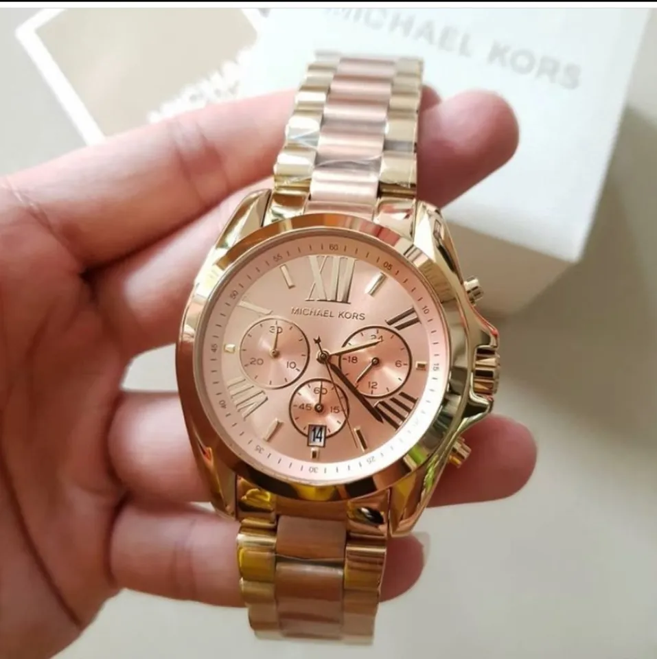 Best Seller Michael Kors MK6359 Women s Bradshaw Stainless Steel 43MM Chronograph Watch With 1 Year Warranty For Mechanism Lazada PH