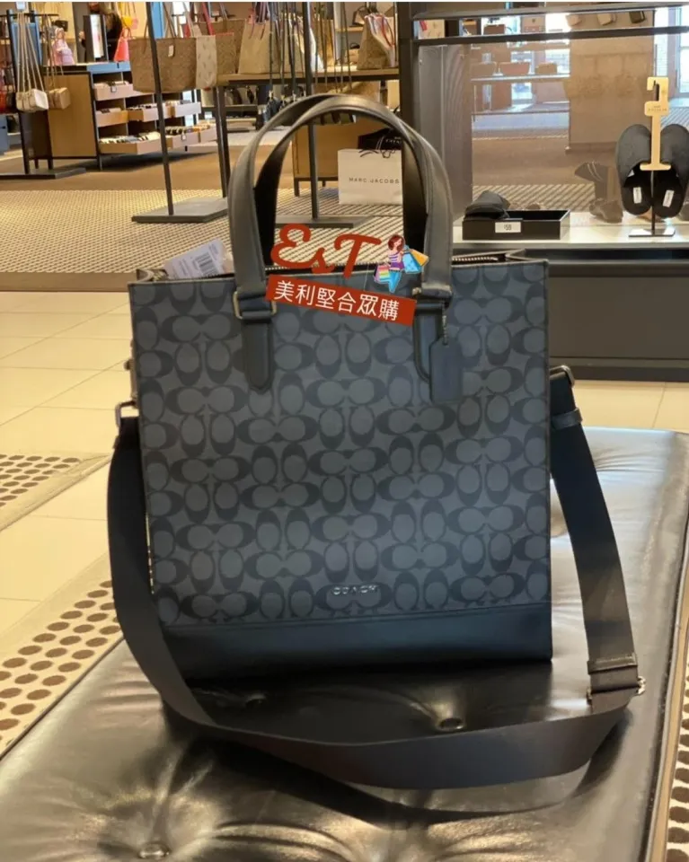 Coach signature tote outlet black