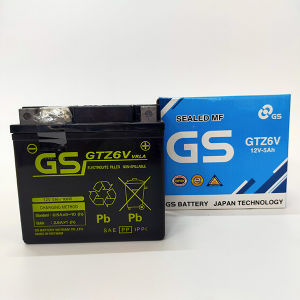 Ắc quy GS khô GTZ6V PCX Vision Lead125 Sh Việt Airblade 125 Winner STD acquy SHVN Air Blade AB 125 MF 5A 5ah