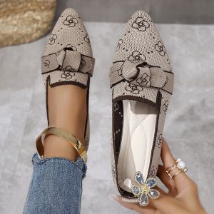 Free Shipping 2026 New Spring And Autumn Collection: Stylish Flat Pointed-Toe Slip-On Shoes In Large Sizes Perfect For Casual Wear