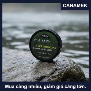 【CANAMEK】 20m cá chép dây câu mềm móc liên kết tráng bện linh hoạt cá chép lãnh đạo cho mở nước câu cá