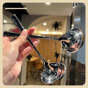 [COD] Stainless Steel Soup Spoon Korean Style Large Spoon Long Handled Spoon For Drinking Soup Congee Spoon Restaurant Hotpot Spoon