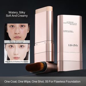 Watery and silky foundation cream foundation stick Glossy and hydrating Natural Clear snug fit Traceless concealer foundation Makeup Holding Concealer Foundation