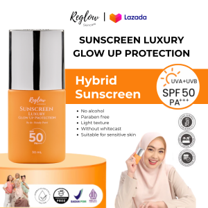 Reglow Skincare Sunscreen Re Glow By Dr Shindy Sunblock Pelindung Wajah Dari Sinar UV SPF 50+++ Krim Anti Sinar UV Perawatan Wajah Sunscreen Spray Pelindung Sinar Matahari Aftersun Tabir Surya Sunscreen Anti Ribet Spray Merata Kulit Terlindungi Merata