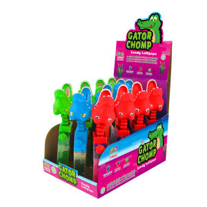 คิดส์มาเนีย เกเตอร์ ชอมพ์ อมยิ้มกลิ่นผลไม้ อมยิ้มรูปจรเข้ // ยกแพค 12 ชิ้น