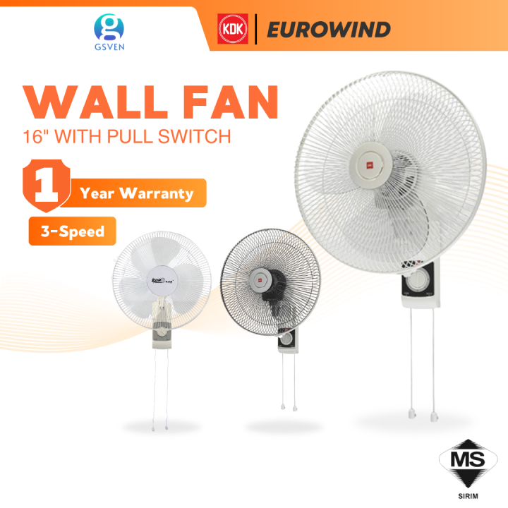 KDK KU408 EUROWIND DESIGNER Fan Wall Fans With Refined Guard Mark