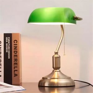 Lampu Meja Baca Belajar Mewah Sentuhan Artistik Vintage Dekorasi Meja Kantor Lampu Kamar Tidur
