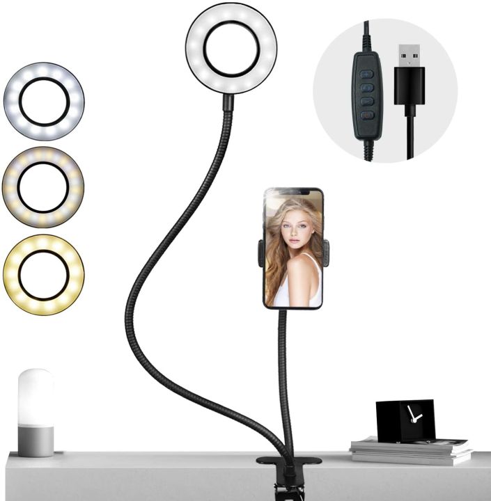 Flexible Ring Light With Phone Holder LÅNESPELARE Ring Light With