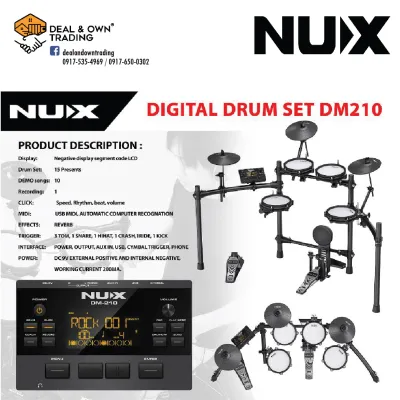NUX DM-210 All Mesh Head Digital Drum Set