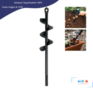 MPT Mata Bor Penggali Tanah Garden Auger Drill Steel Titanium Spiral - FG06 - Black