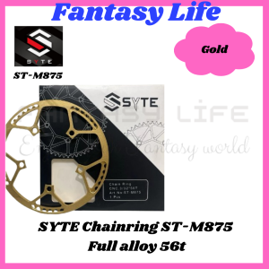 Fantasy SYTE chainring piringan gir depan 56T Cover polos BCD 130mm type ST M-875 sepeda minion lipat