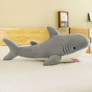 BANZU Cartoon Christmas Gift Plush Doll Sea Animals Blue Sleeping Pillow Decorate Whale Shark Stuffed Toys Giant Whale Plush Toy Whale Pillow Cushion Stuffed Animal Doll