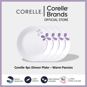 CORELLE 4pc Dinner Plate - Warm Pansies