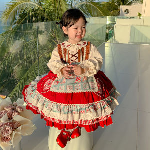 2023 Chunyou Painting Children Lolita Baby Lolita Dress Girls Dresses Spain Autumn Princess Dress