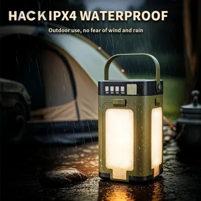【24 hours Flash Delivery】Foldable Camping Light Power Bank Rechargeable Lantern Portable Flashlight LED Tent Light for Camping Hiking Fishing