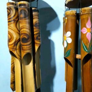 Bel Bambu Bali Ukuran Besar (T. 45 cm ) Model Rumah Burung Bel Angin Bali Cocok Untuk Hiasan Taman dan Gazebo Real Pict