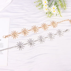 YAFEN Gothic Metal Sun Belt For Women Fashion Hight Waist Sun Chain Jewelry Gift Wedding Sash Celestial Waist Chains Dress Accessories