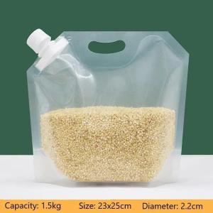 Grains Storage Packaging Bag Cereals Moisture Insect Proof Sealed Bag Thickened Portable Food Rice Bean Container Nozzle Bag