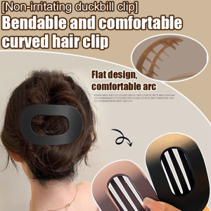 Nonirritating Curved Clip Flat Earth Hair Clip