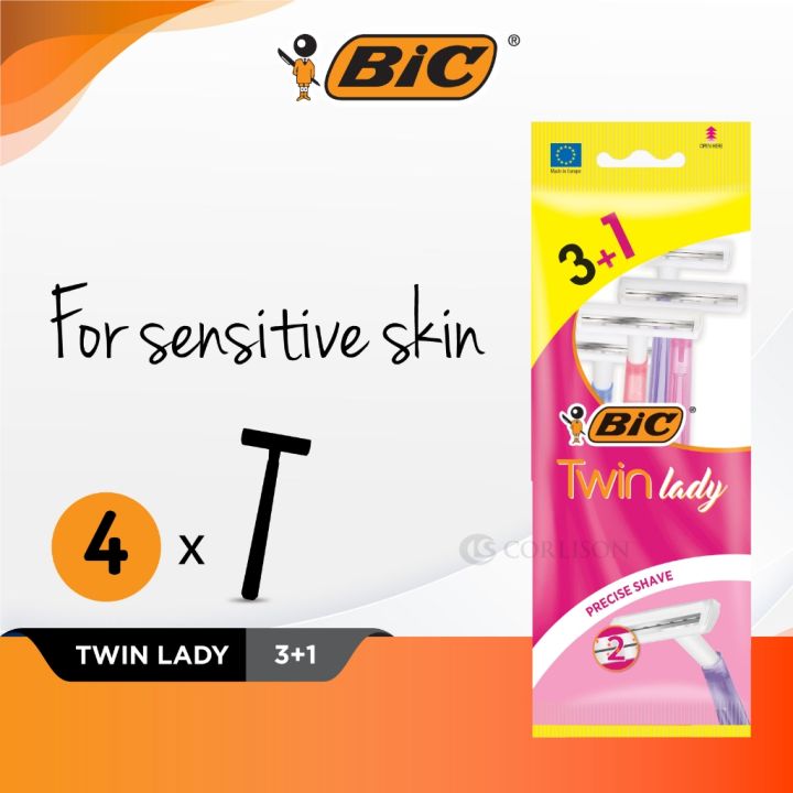 BIC Twin Lady Disposable Female Shaver / Razor - Packs of 4 | Lazada ...