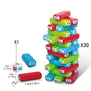 30 cái của Xếp Chồng Đồ chơi giáo dục gạch lắp ráp xếp chồng âm nhạc hai người cha mẹ-con trò chơi tương tác sum họp gia đình trò chơi du lịch Đảng Tạ Ơn món quà giáng sinh