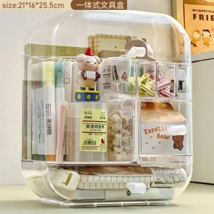 ~SG Stock~ Dustproof Makeup Box with Drawer Cosmetics Box Cosmetic Organizer Box Makeup Case Cosmetics Case Makeup Box Cosmetics Box Makeup Rack Cosmetics Rack Makeup Holder Cosmetics Holder Perfume Box Perfume Holder Skincare Box Skincare Case