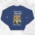 Leave Me Alone Size M - XXL Crewneck Sweater Wanita Lucu Ala Korea. 