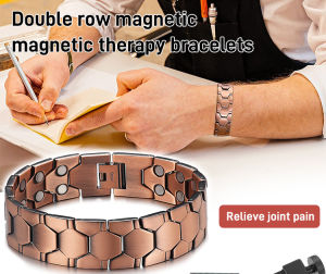 Detachable Double Row Magnetic Therapy Bracelets For Men And Women Lovers Jewelry Slimming Blood Circulation