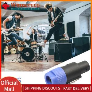 【winnereco】 10pcs Speaker Audio Cable Plug Adapter 4-Pole 4Pin NL4FC Speaker Audio Cable Ohm Plug Accessories Replacement Nickel-plated
