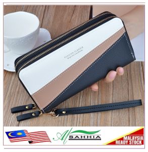 12W3 Al Sahhia Dompet Panjang Pemegang Kad Wanita ( Sun Double Zip Card Money Woman Lady Pouch Purse Wallet ) 12W3