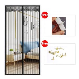 Magnetic Mosquito Net Door Summer Anti Bug Fly Door Curtains Mesh Automatic Closing Door Screen Net Household Tool