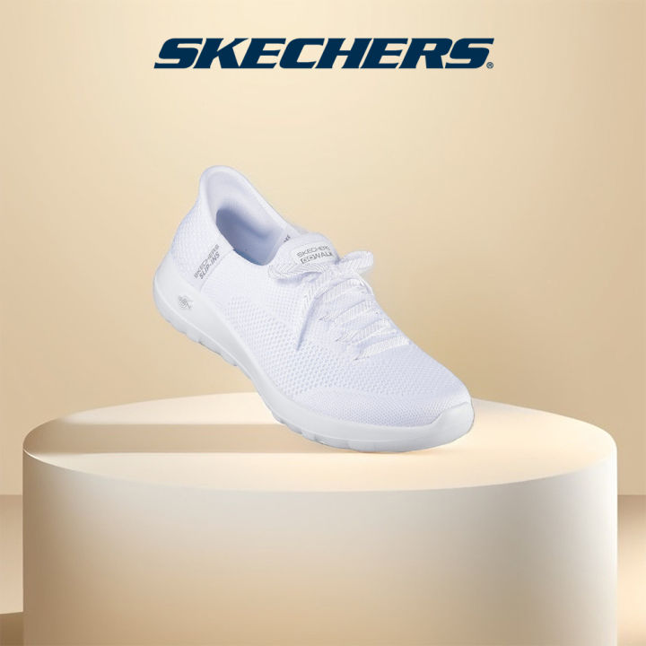 Skechers สเก็ตเชอร์ส รองเท้าผู้หญิง Women GOwalk Joy GOwalk Shoes  124649-WHT Air-Cooled Memory Foam